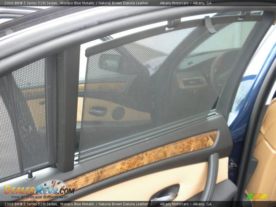 2009 BMW 5 Series 528i Sedan Monaco Blue Metallic / Natural Brown Dakota Leather Photo #15