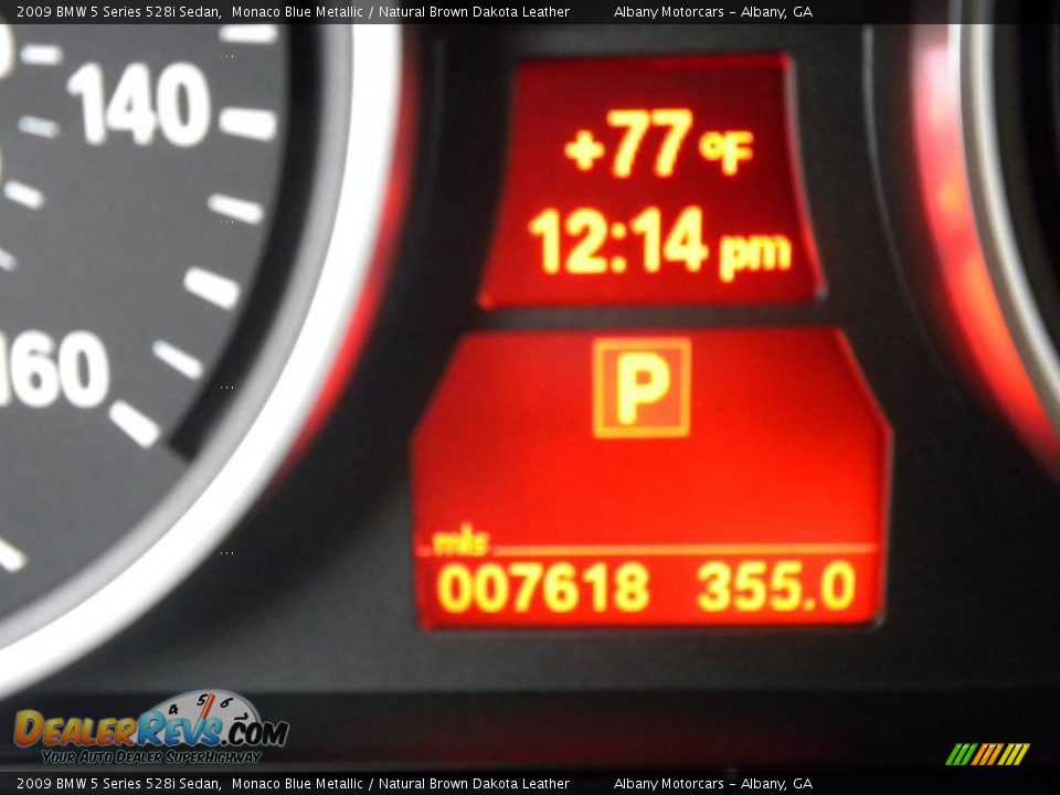 2009 BMW 5 Series 528i Sedan Monaco Blue Metallic / Natural Brown Dakota Leather Photo #18