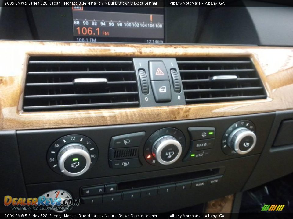 2009 BMW 5 Series 528i Sedan Monaco Blue Metallic / Natural Brown Dakota Leather Photo #21