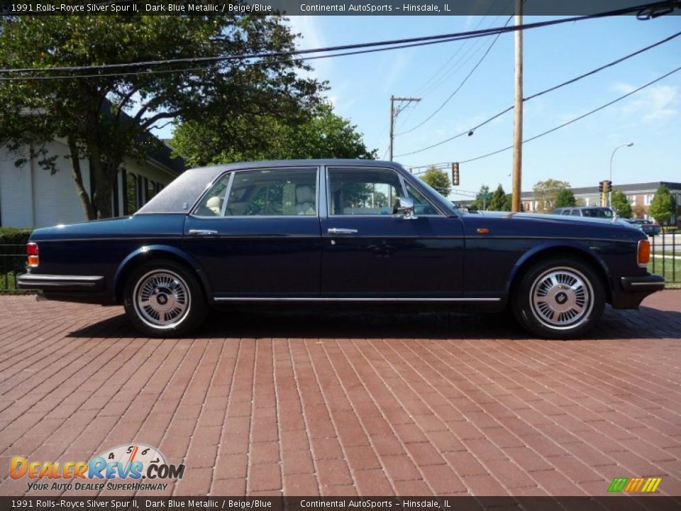 1991 Rolls-Royce Silver Spur II Dark Blue Metallic / Beige/Blue Photo #1