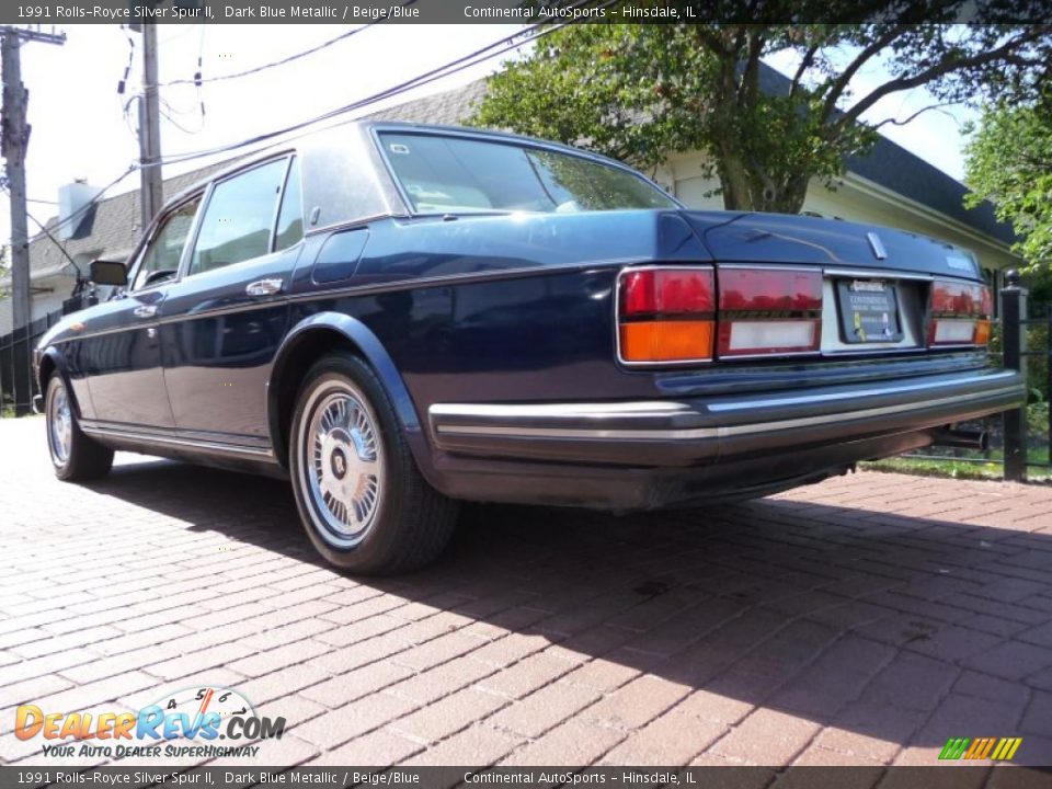 1991 Rolls-Royce Silver Spur II Dark Blue Metallic / Beige/Blue Photo #4