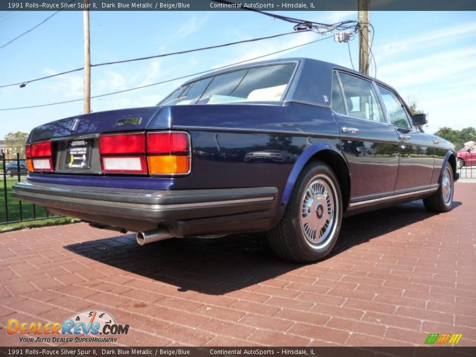 1991 Rolls-Royce Silver Spur II Dark Blue Metallic / Beige/Blue Photo #5