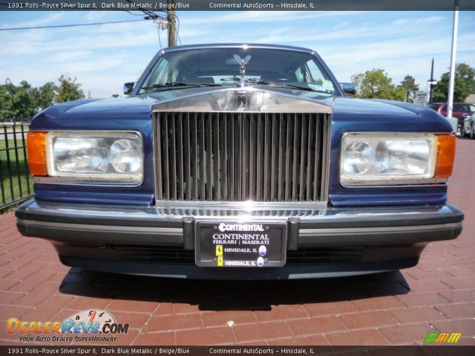 1991 Rolls-Royce Silver Spur II Dark Blue Metallic / Beige/Blue Photo #7