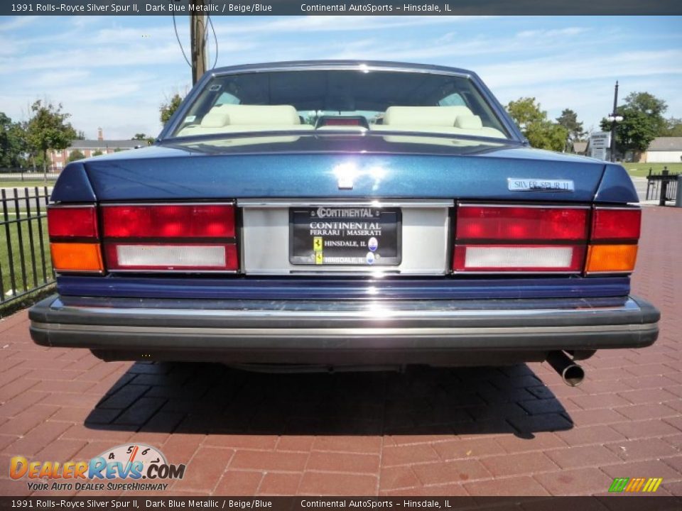1991 Rolls-Royce Silver Spur II Dark Blue Metallic / Beige/Blue Photo #10