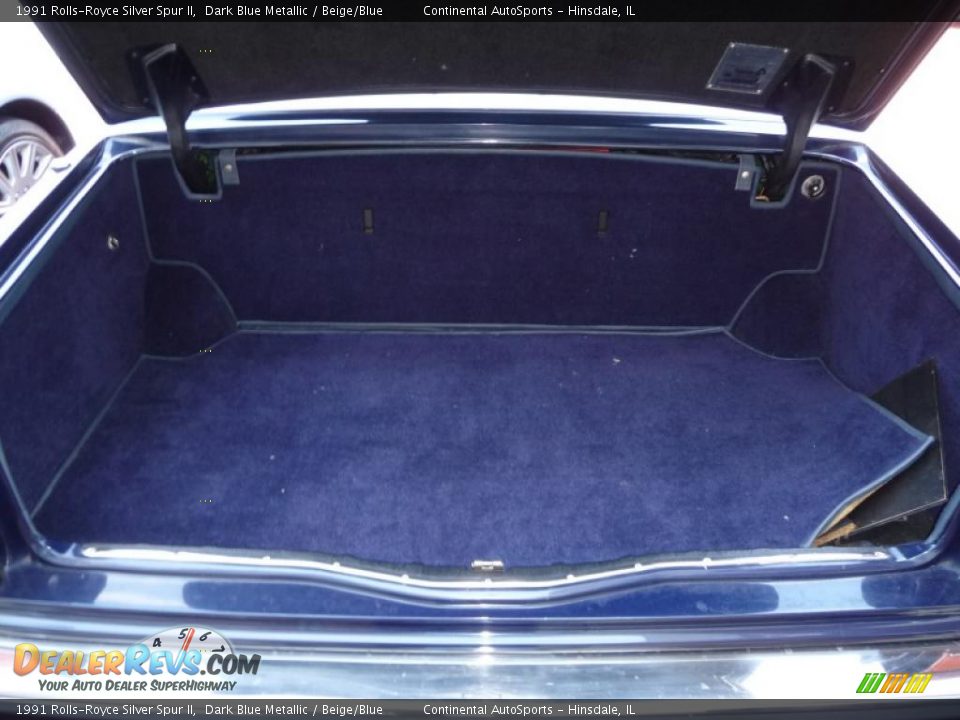 1991 Rolls-Royce Silver Spur II Dark Blue Metallic / Beige/Blue Photo #11
