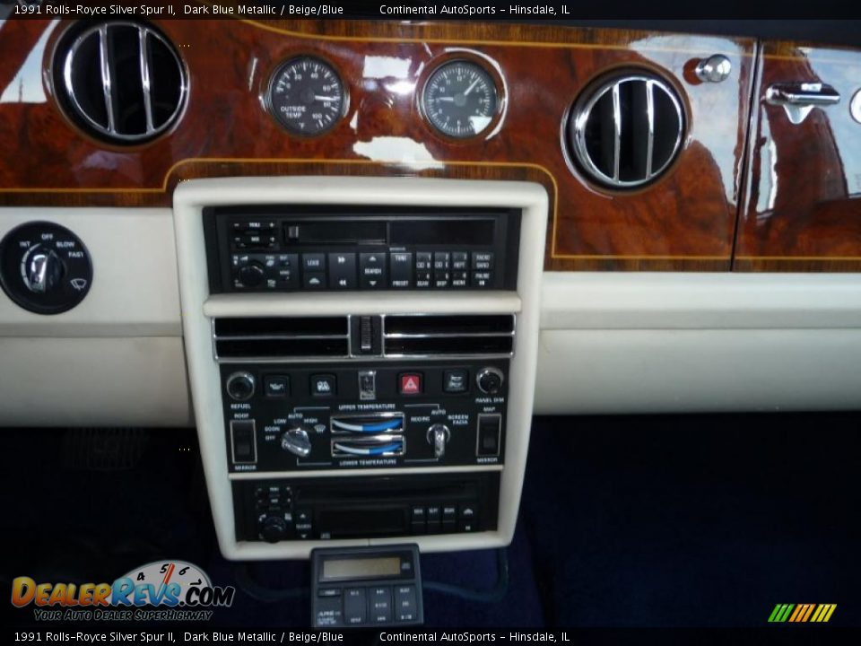 1991 Rolls-Royce Silver Spur II Dark Blue Metallic / Beige/Blue Photo #16