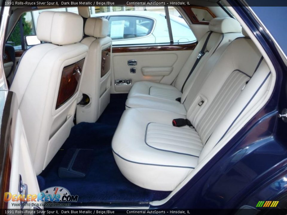1991 Rolls-Royce Silver Spur II Dark Blue Metallic / Beige/Blue Photo #18