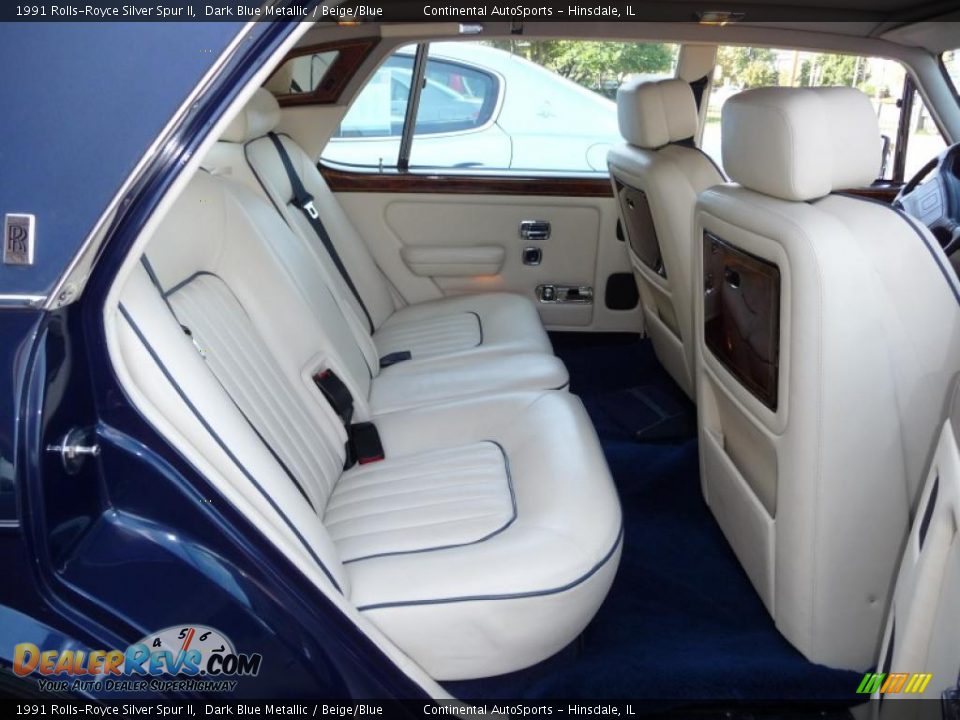 1991 Rolls-Royce Silver Spur II Dark Blue Metallic / Beige/Blue Photo #19