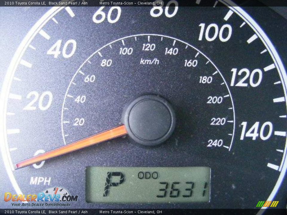 2010 Toyota Corolla LE Black Sand Pearl / Ash Photo #17