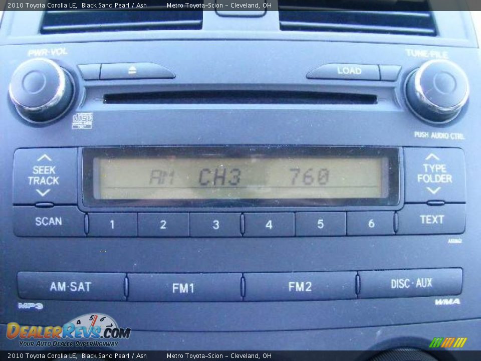 2010 Toyota Corolla LE Black Sand Pearl / Ash Photo #19