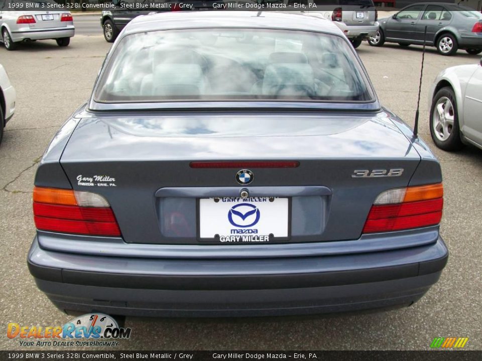 1999 BMW 3 Series 328i Convertible Steel Blue Metallic / Grey Photo #4