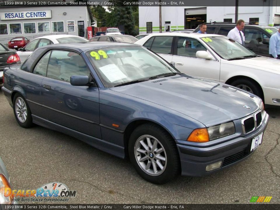 1999 BMW 3 Series 328i Convertible Steel Blue Metallic / Grey Photo #7 ...