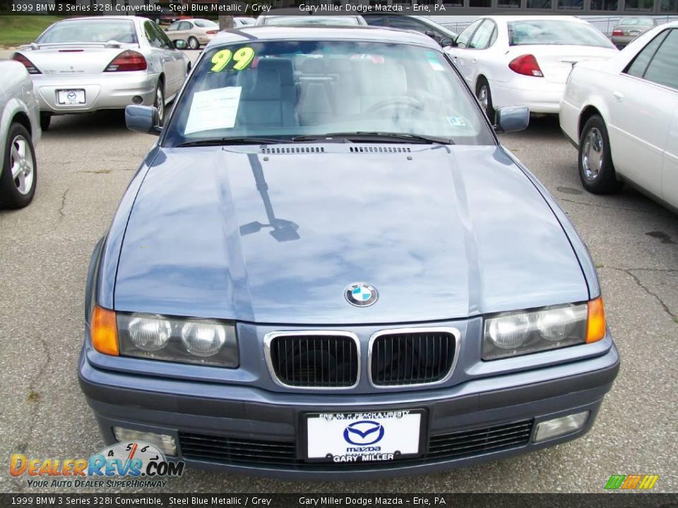 1999 BMW 3 Series 328i Convertible Steel Blue Metallic / Grey Photo #9