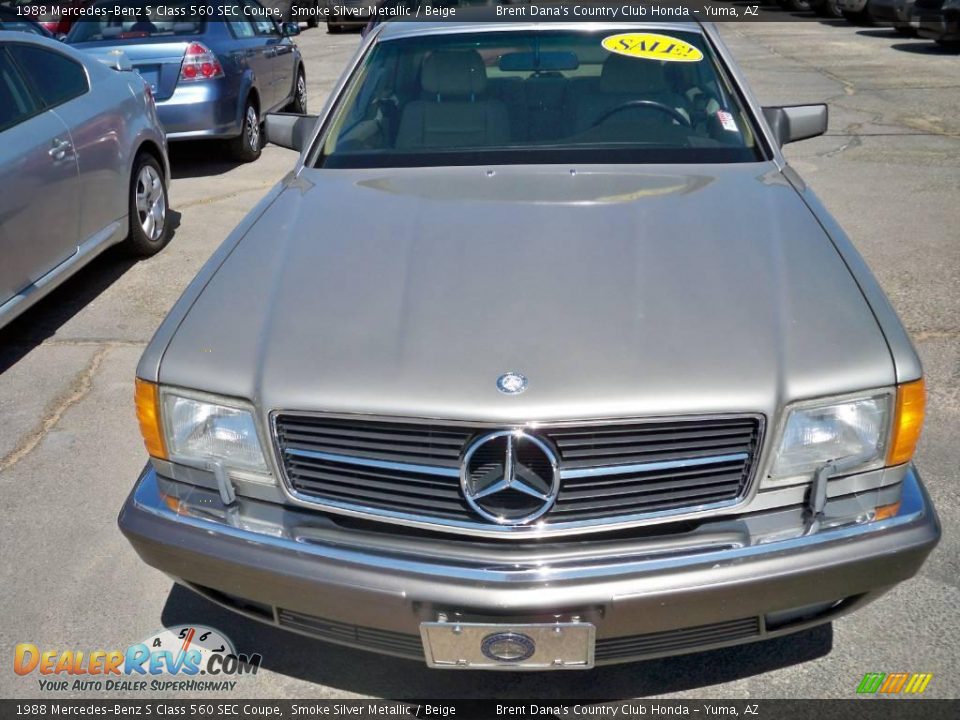 1988 Mercedes-Benz S Class 560 SEC Coupe Smoke Silver Metallic / Beige Photo #1