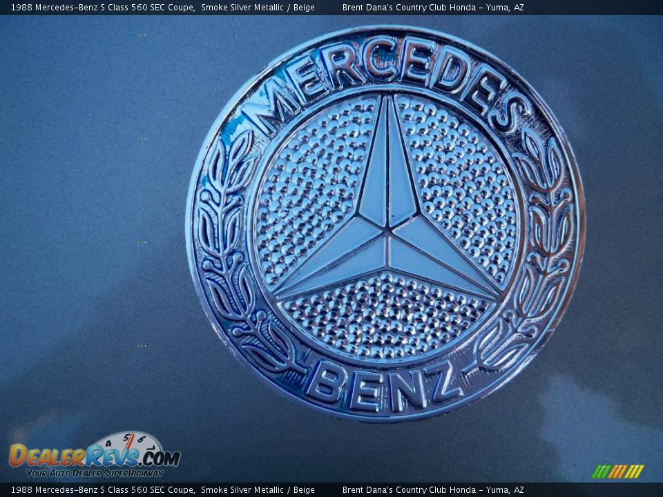1988 Mercedes-Benz S Class 560 SEC Coupe Smoke Silver Metallic / Beige Photo #7