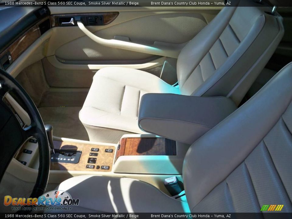 1988 Mercedes-Benz S Class 560 SEC Coupe Smoke Silver Metallic / Beige Photo #19