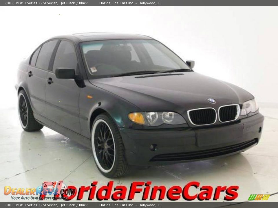 2002 BMW 3 Series 325i Sedan Jet Black / Black Photo #1
