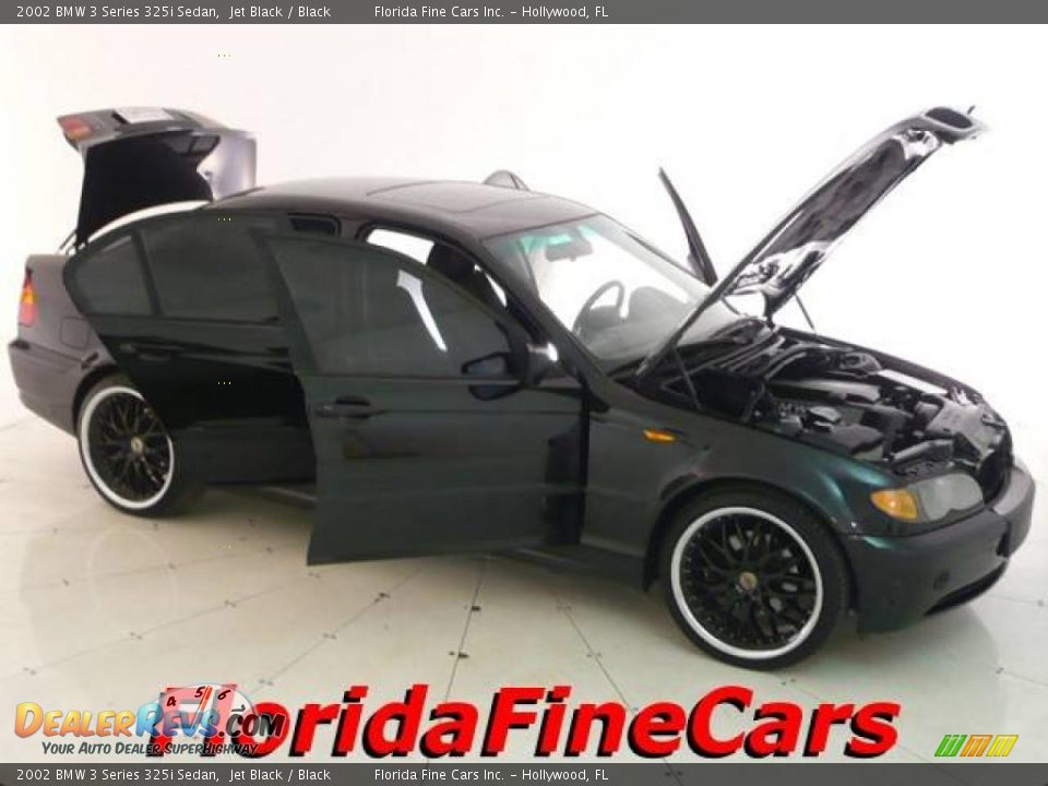2002 BMW 3 Series 325i Sedan Jet Black / Black Photo #7