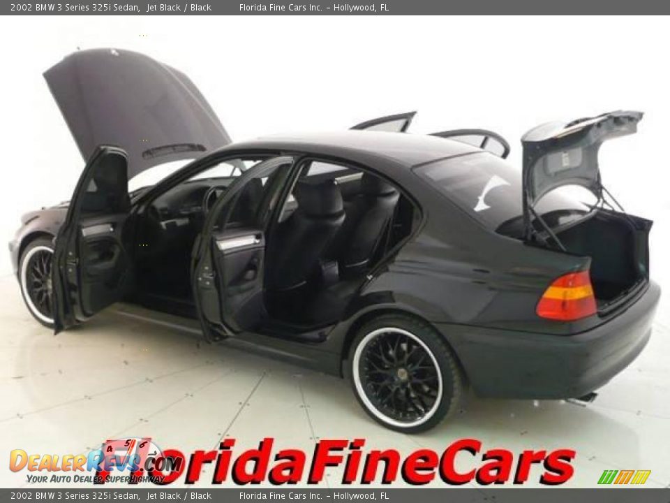 2002 BMW 3 Series 325i Sedan Jet Black / Black Photo #8