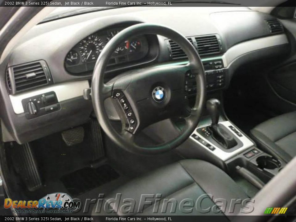 2002 BMW 3 Series 325i Sedan Jet Black / Black Photo #12