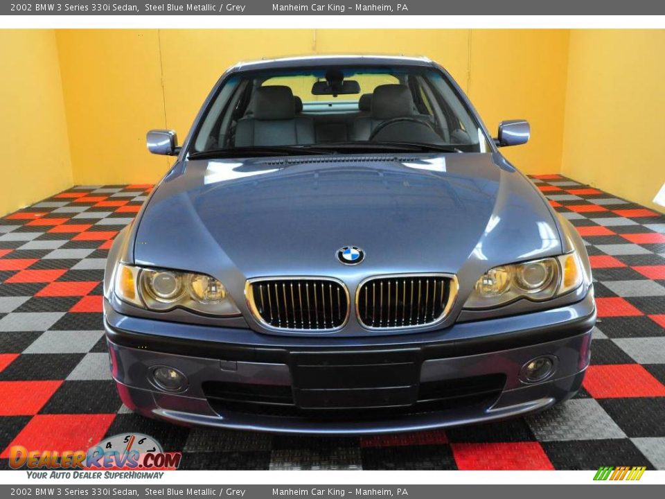2002 BMW 3 Series 330i Sedan Steel Blue Metallic / Grey Photo #2