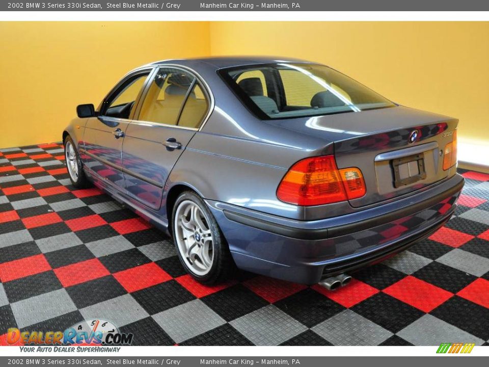 2002 BMW 3 Series 330i Sedan Steel Blue Metallic / Grey Photo #4