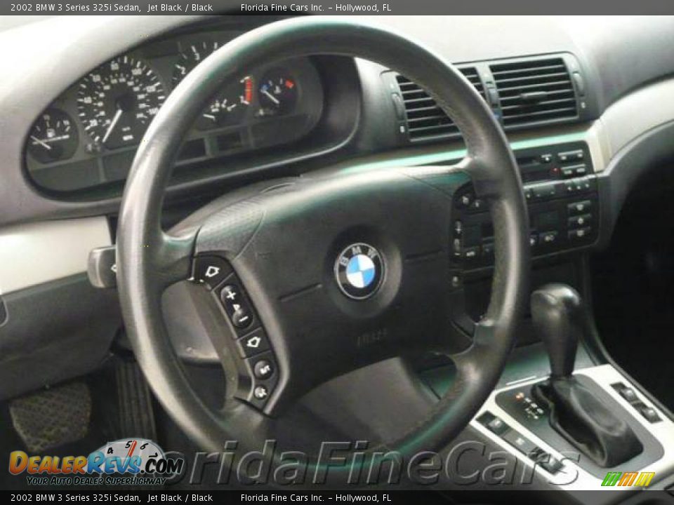 2002 BMW 3 Series 325i Sedan Jet Black / Black Photo #17