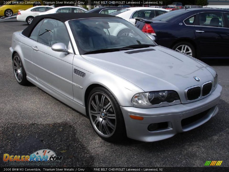 2006 BMW M3 Convertible Titanium Silver Metallic / Grey Photo #3