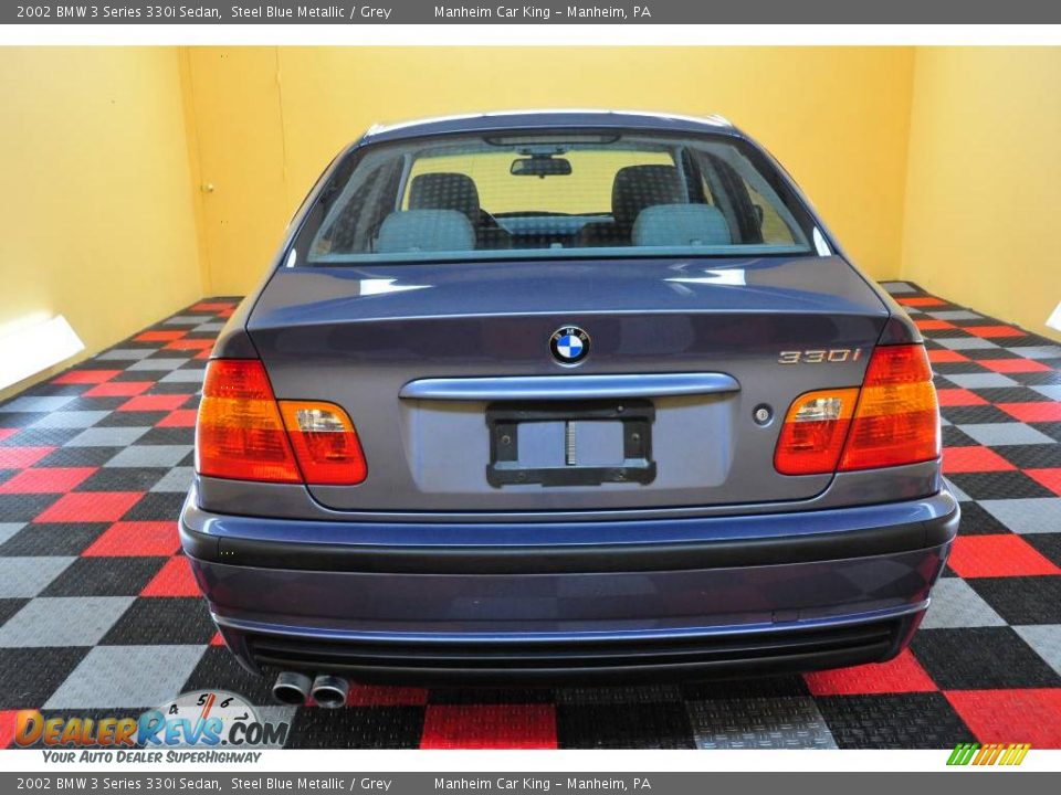 2002 BMW 3 Series 330i Sedan Steel Blue Metallic / Grey Photo #21