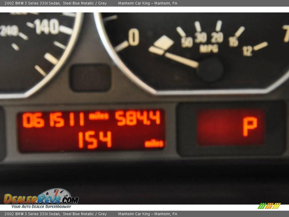 2002 BMW 3 Series 330i Sedan Steel Blue Metallic / Grey Photo #24