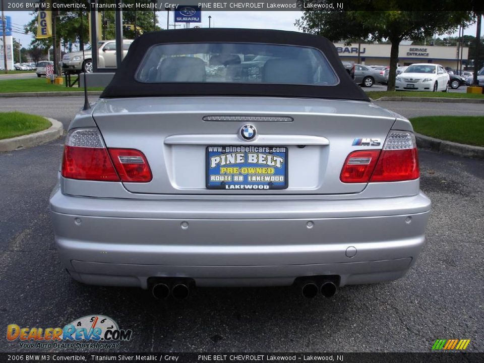 2006 BMW M3 Convertible Titanium Silver Metallic / Grey Photo #6