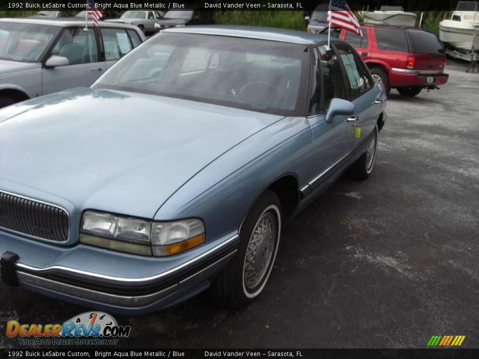 1992 Buick LeSabre Custom Bright Aqua Blue Metallic / Blue Photo #1
