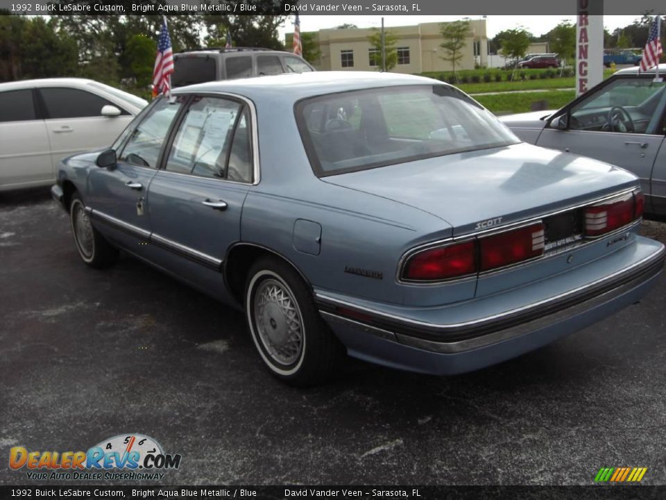 1992 Buick LeSabre Custom Bright Aqua Blue Metallic / Blue Photo #4