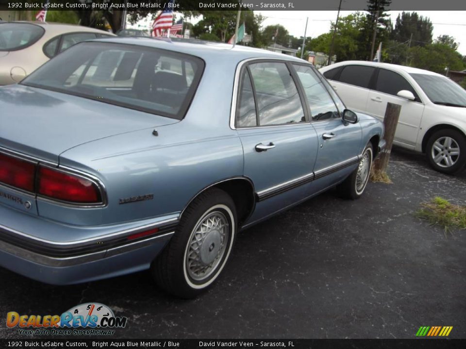 1992 Buick LeSabre Custom Bright Aqua Blue Metallic / Blue Photo #6