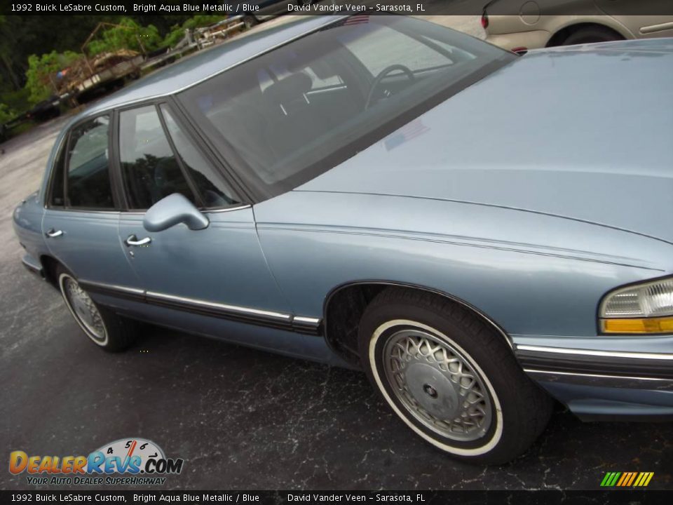 1992 Buick LeSabre Custom Bright Aqua Blue Metallic / Blue Photo #7