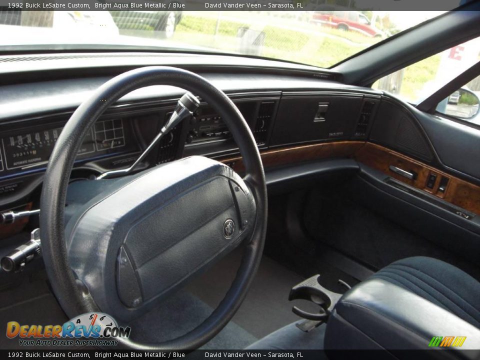 1992 Buick LeSabre Custom Bright Aqua Blue Metallic / Blue Photo #10