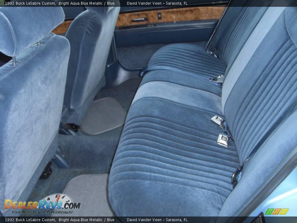 1992 Buick LeSabre Custom Bright Aqua Blue Metallic / Blue Photo #12