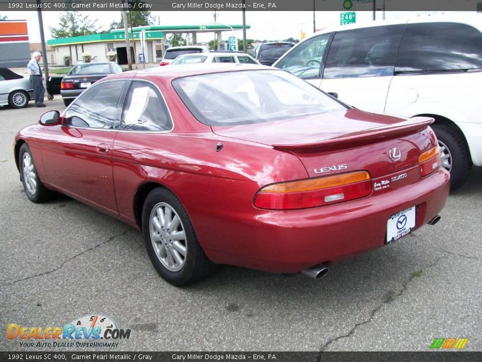 1992 Lexus SC 400 Garnet Pearl Metallic / Gray Photo #2