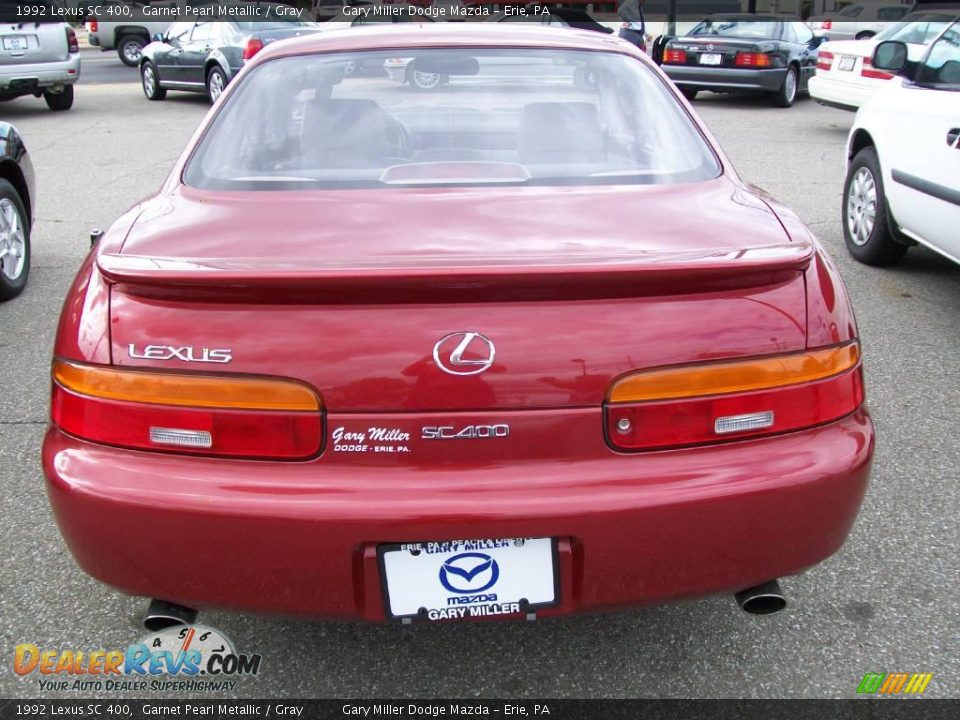 1992 Lexus SC 400 Garnet Pearl Metallic / Gray Photo #4