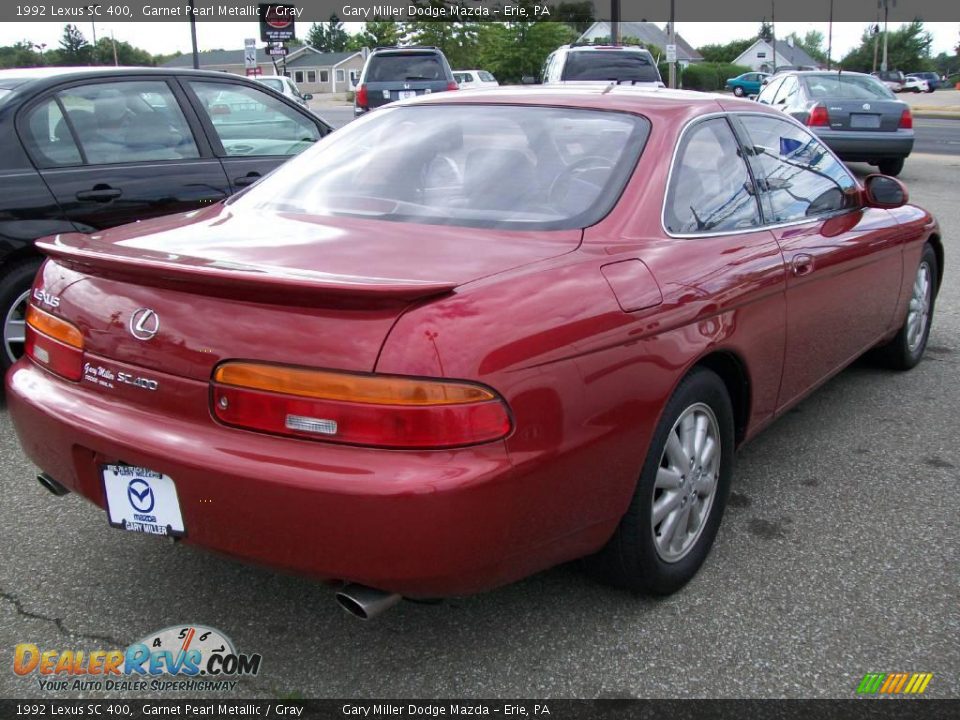 1992 Lexus SC 400 Garnet Pearl Metallic / Gray Photo #6