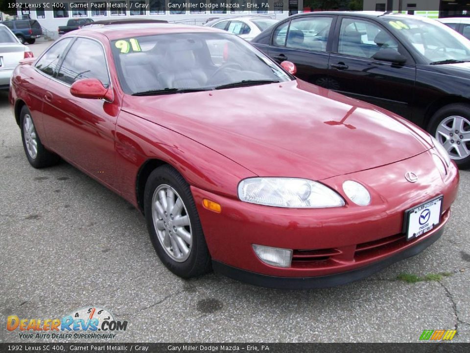 1992 Lexus SC 400 Garnet Pearl Metallic / Gray Photo #7