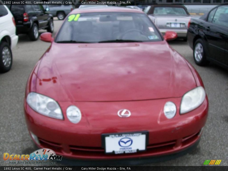 1992 Lexus SC 400 Garnet Pearl Metallic / Gray Photo #8
