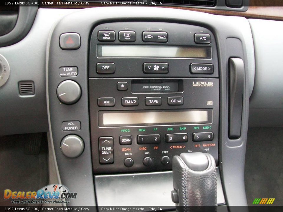 1992 Lexus SC 400 Garnet Pearl Metallic / Gray Photo #14