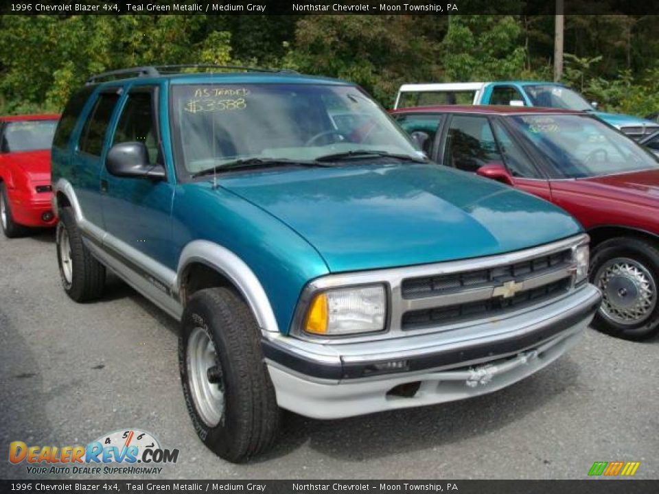 1996 Chevrolet Blazer 4x4 Teal Green Metallic / Medium Gray Photo #1