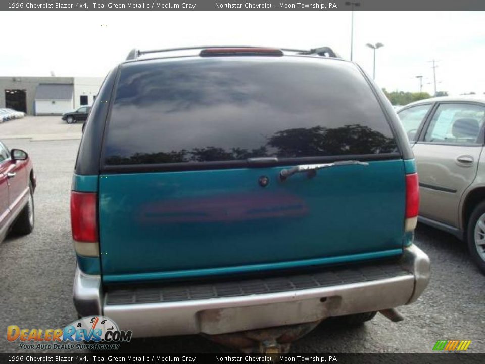 1996 Chevrolet Blazer 4x4 Teal Green Metallic / Medium Gray Photo #3