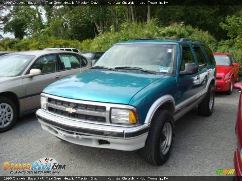 1996 Chevrolet Blazer 4x4 Teal Green Metallic / Medium Gray Photo #5