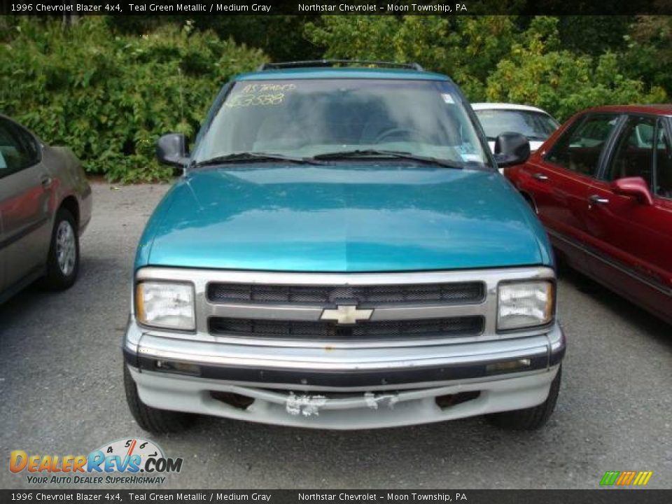 1996 Chevrolet Blazer 4x4 Teal Green Metallic / Medium Gray Photo #6