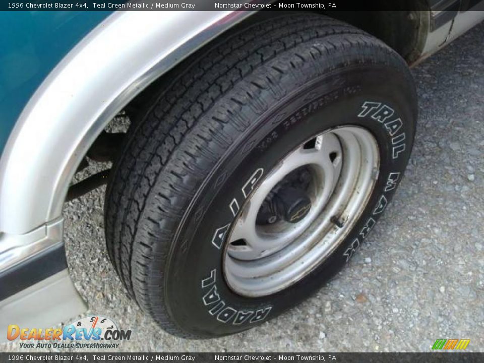 1996 Chevrolet Blazer 4x4 Teal Green Metallic / Medium Gray Photo #7