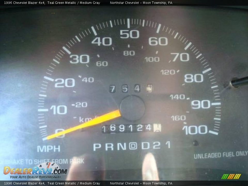 1996 Chevrolet Blazer 4x4 Teal Green Metallic / Medium Gray Photo #15