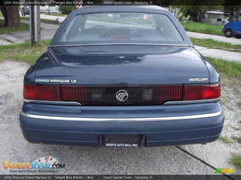 1993 Mercury Grand Marquis LS Twilight Blue Metallic / Blue Photo #5